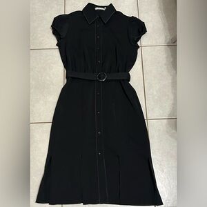 Alice + Olivia Carie Belted Bow Tie Shirtdress